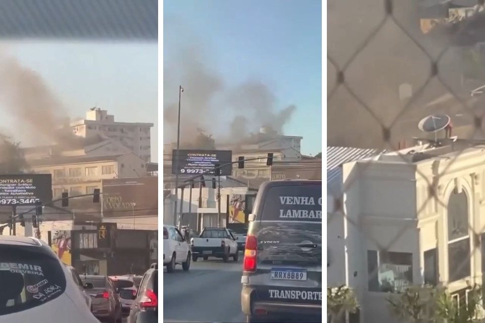 Incndio atinge Igreja Adventista e causa susto em Cuiab: veja vdeo