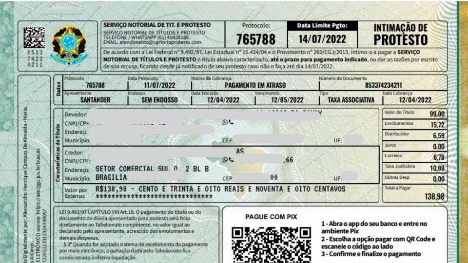Cartrios de Mato Grosso alertam para golpe de intimaes falsas para pagamento de dvidas