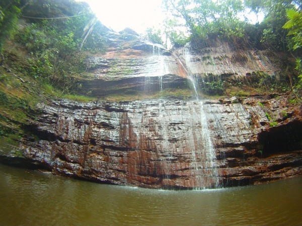 Um dos pontos tursticos do Parque Nacional, cachoeira do Marimbondo