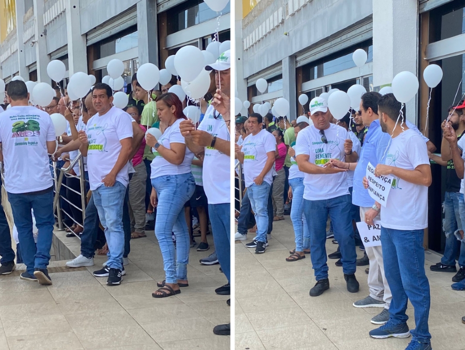 Amigos e familiares de comerciantes mortos no Shopping Popular fazem manifestao para cobrar justia; veja vdeo