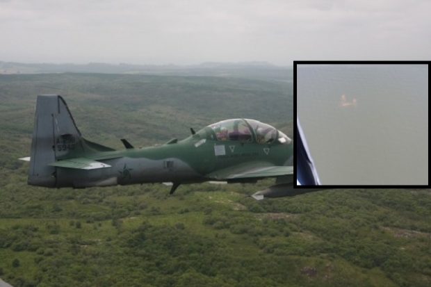 Aeronave clandestina que vinha da Bolvia  abatida pela FAB na divisa entre MT e MS