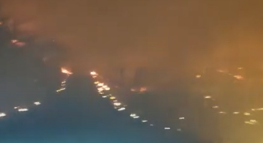 Imagens impressionantes mostram incndio de grandes propores na Serra de So Vicente;  veja 