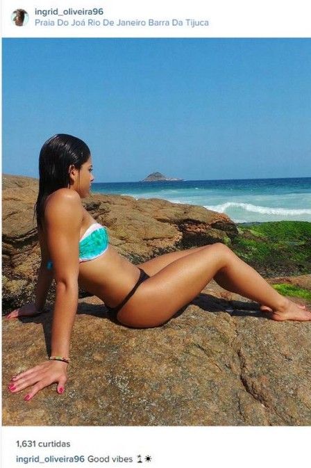 Musa dos saltos ornamentais, Ingrid Oliveira descansa em praia do Rio aps o Mundial na Rssia