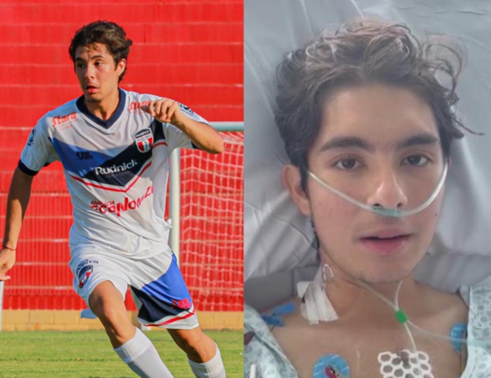 Jogador de futebol de 17 anos pede doaes para pagar despesas mdicas de R$ 550 mil