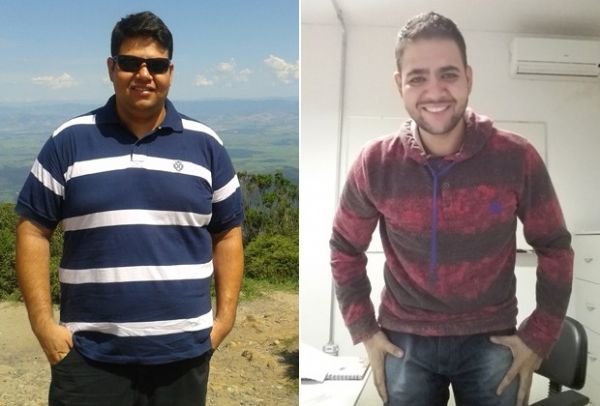 Jos Roberto Cunha Junior chegou a pesar 140 kg; hoje, pesa 98 kg