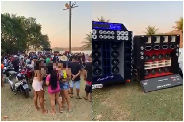 Vdeos mostram festa funk com centenas de jovens na Lagoa Trevisan