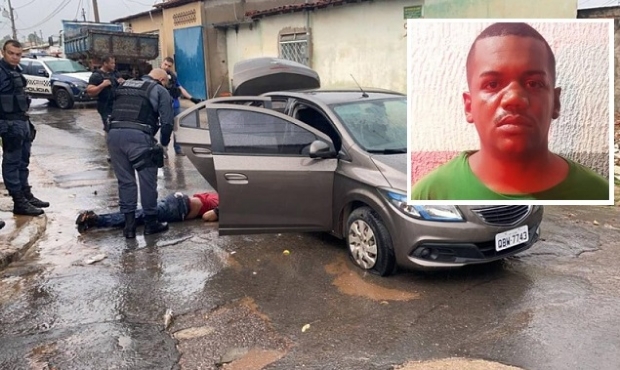 Polcia identifica ladro de carro que morreu em troca de tiros filmada em Cuiab;  vdeo 