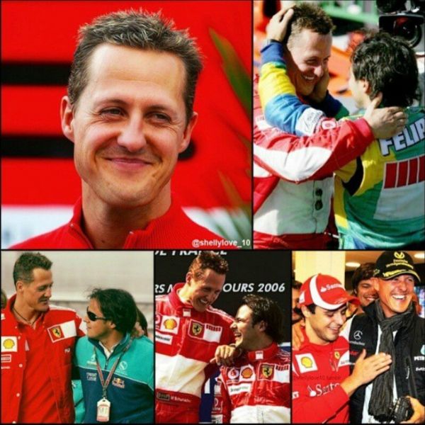 Felipe Massa postou imagens junto com Schumacher