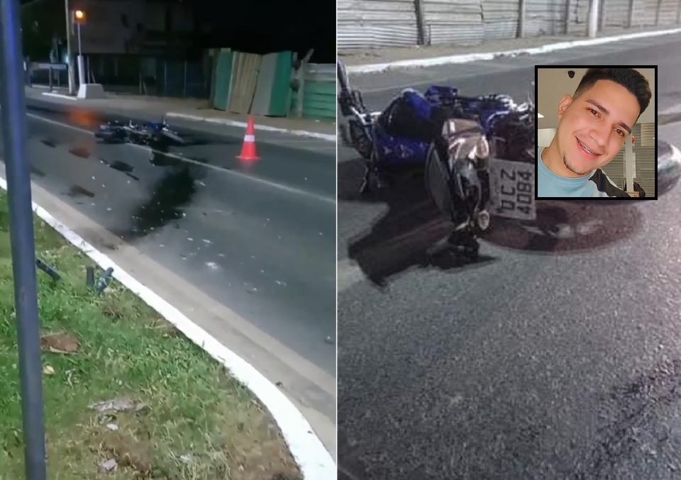 Motociclista perde controle de moto e fica gravemente ferido na Beira Rio