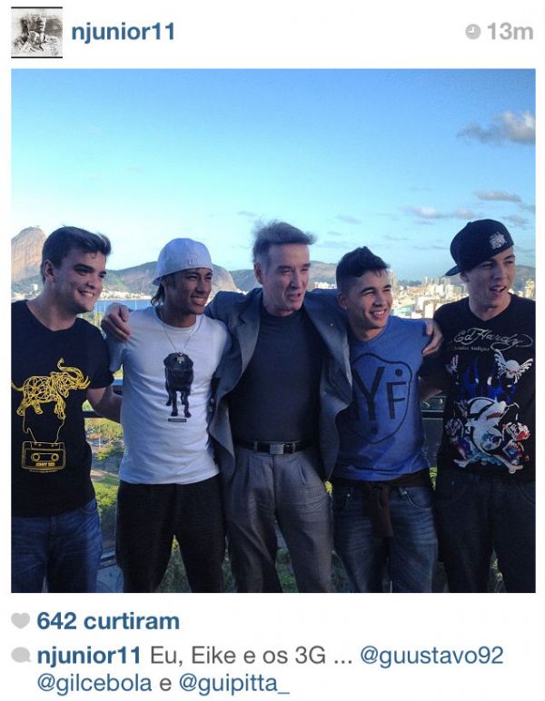 Neymar posta foto ao lado de Eike Batista