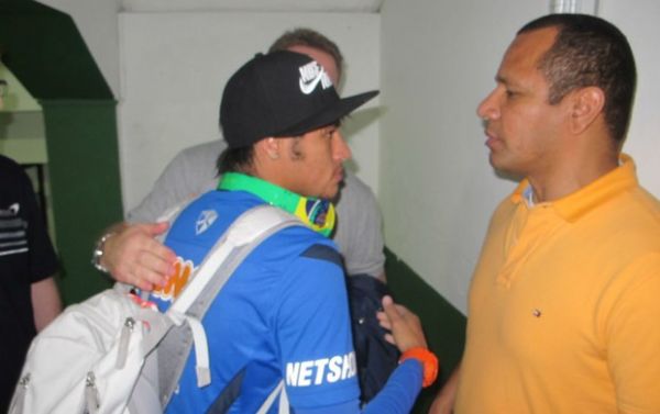 Neymar e o pai em Florianpolis