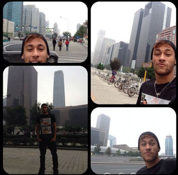 Neymar faz turismo pela China