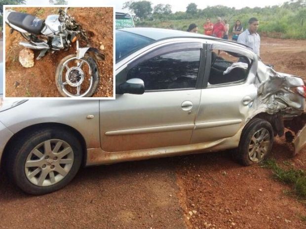 Motociclista morre aps ser atingido por carro que desviou de tatu na BR 163