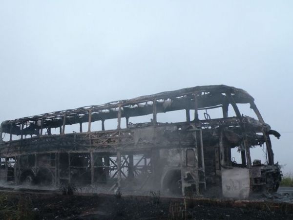 Todos os 41 passageiros saram do veculo antes que ele pegasse fogo, segundo a PRF