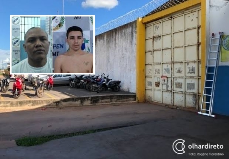 Presos pulam muro da Penitenciria Central do Estado em Cuiab; criminosos fugiram para o interior