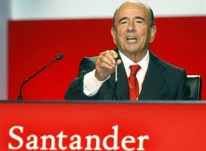 O presidente-executivo do Santander no mundo, Emilio Botin.