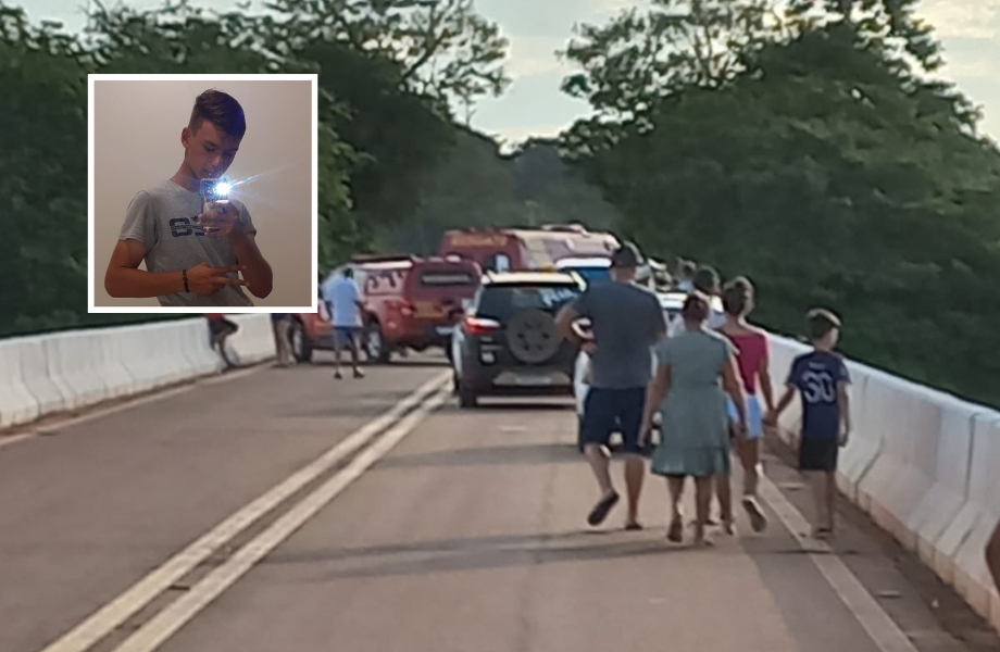 Jovem de 18 anos morre em acidente envolvendo trs motocicletas na ponte do rio Teles Pires