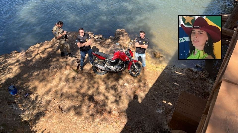 Motocicleta da filha de deputado estadual morta com 34 facadas  encontrada submersa em rio; veja vdeo