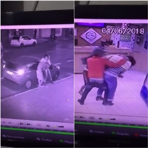 Mulher reage e troca socos com bandidos durante assalto em Cuiab;  veja 