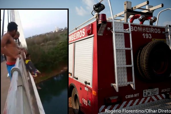 Bombeiros procuram homem que teria morrido afogado aps pular da ponte Srgio Motta;  veja vdeo do salto