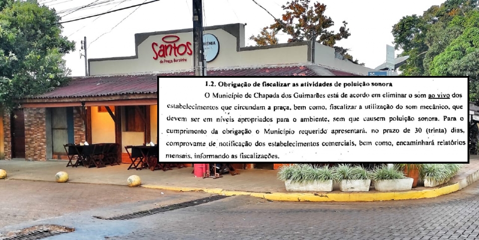 Donos de bares e restaurantes de Chapada se indignam com deciso da Justia que proibiu msica ao vivo na Praa Central