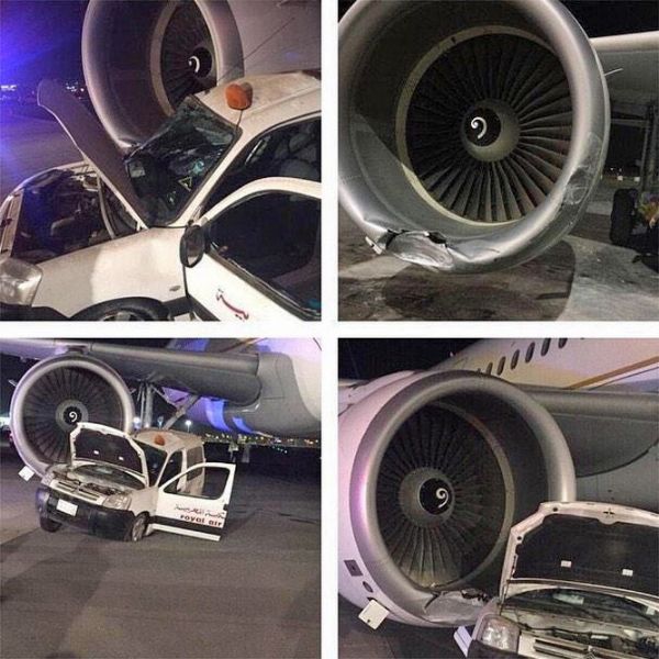 Avio se choca com carro em pista de aeroporto na Arbia Saudita