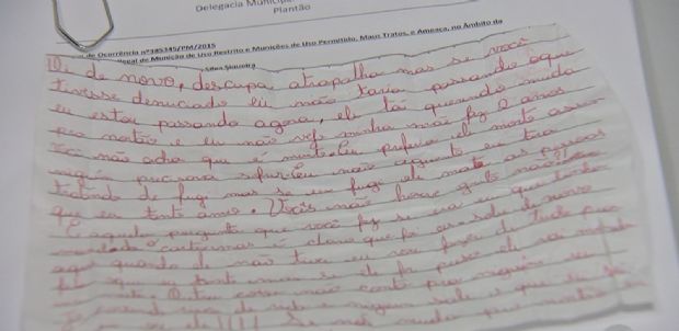 Menina de 12 anos envia carta para PM denunciando agresses do pai: Eu preferia ele morto