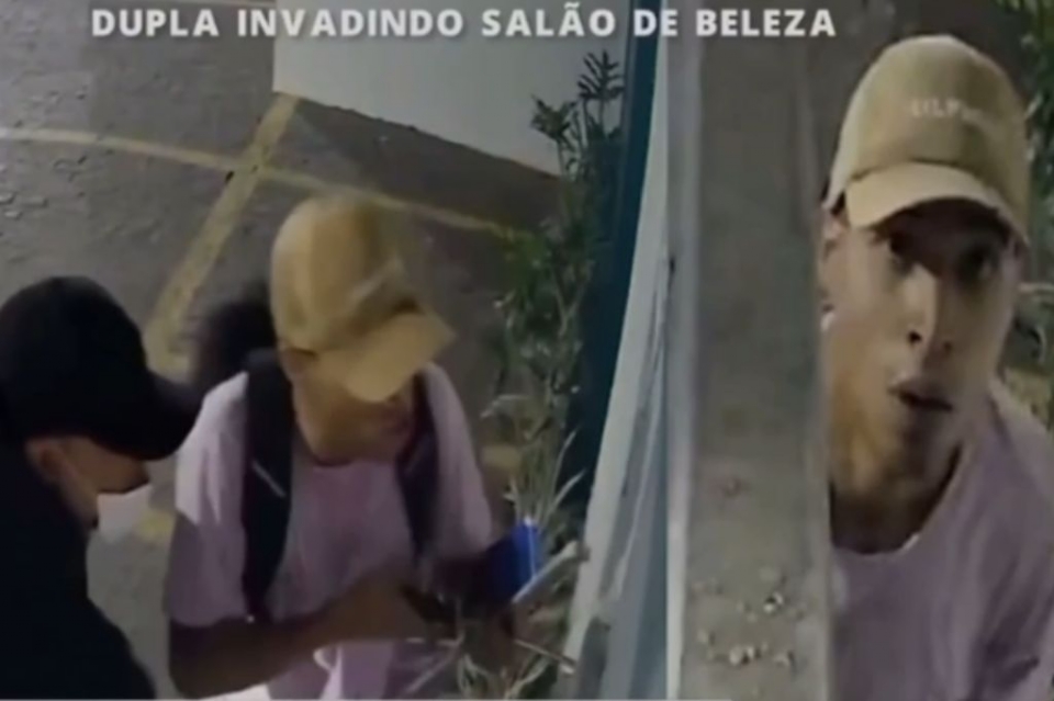 Salo de beleza em rea nobre de Cuiab  invadido durante madrugada; veja vdeo