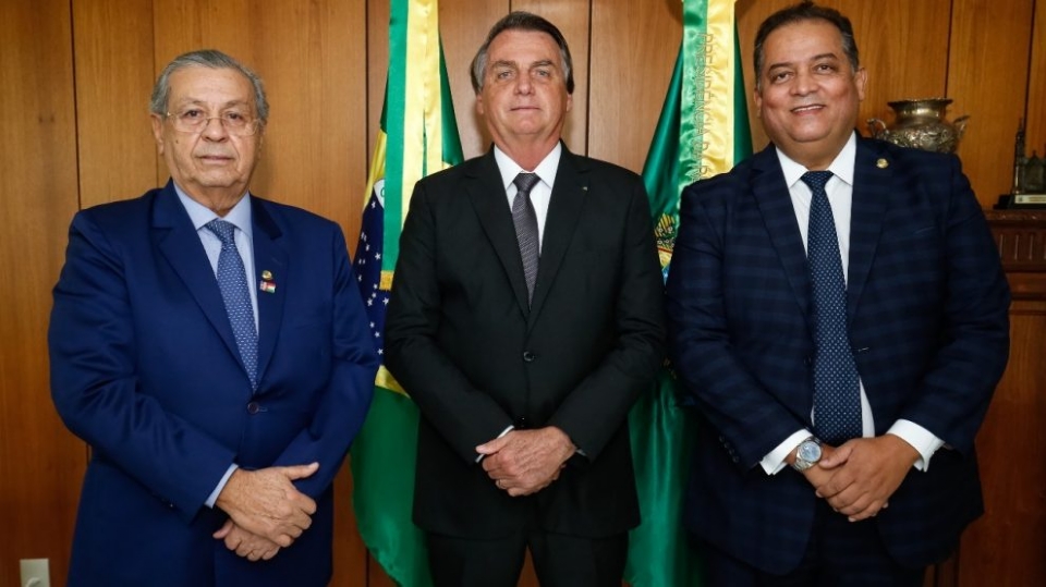 JaJayme, Bolsonaro e senador Eduardo Gomes (MDB/TO) em julho de 2021