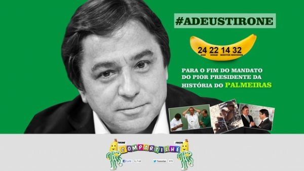 Torcedores do Palmeiras criam site para protestas contra Arnaldo Tirone