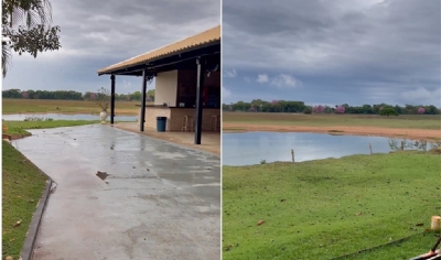 Pesquisador registra chuva em pousada no Pantanal mato-grossense