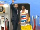 Famlia Obama deixa o Brasil rumo ao Chile