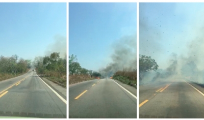 OD - Fogo atinge estrada de Chapada