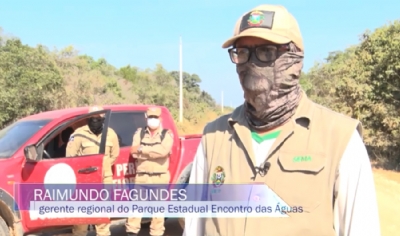 Corpo de Bombeiros e Sema iniciam criao de aceiros no Parque Estadual Encontro das guas