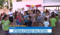 Crianas atendidas pela Pastoral da Criana ganham festa de Natal