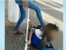 Menina  brutalmente agredida por colega na porta de escola