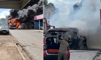 OD - nibus pega fogo em bairro de Cuiab (pt.2)