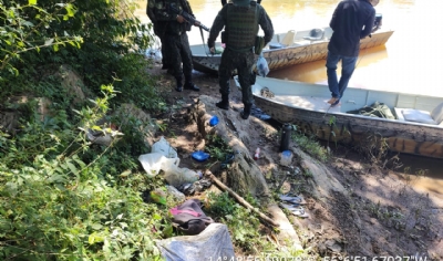 Policiais ambientais desmontam acampamento e multam pescadores predatrios em Nobres 2