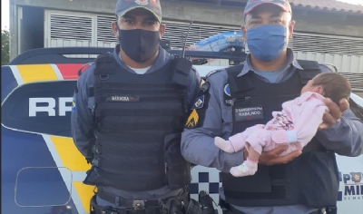 Policiais militares usam tcnica de primeiros socorros e salvam recm-nascida engasgada