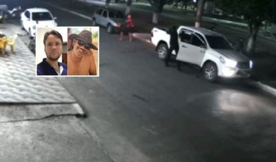 Vdeo mostra troca de tiros que terminou com duas mortes em convenincia; pai atirou para defender filho