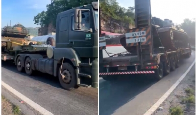 Tanque Exrcito passando por Cceres