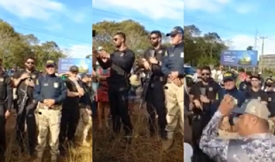 Policial rodovirio federal sugere a manifestantes que faam rodzio