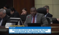 Alunos soldados da Polcia Militar participam do TCEstudantil