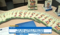 TCE doa livros e gibis para projeto Incluso Literria